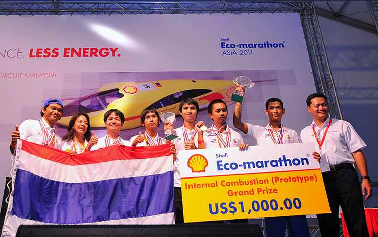 泰国博仁大学-第三届壳牌亚洲汽车环保马拉松赛冠军